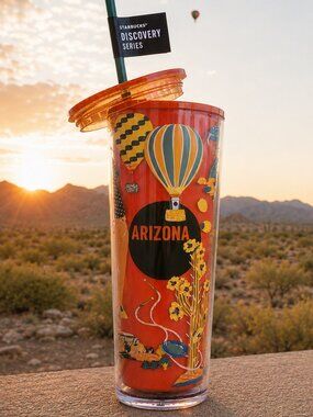 Starbucks Discovery Series Arizona Orange 24oz Cold Cup Venti Tumbler NWT Travel
